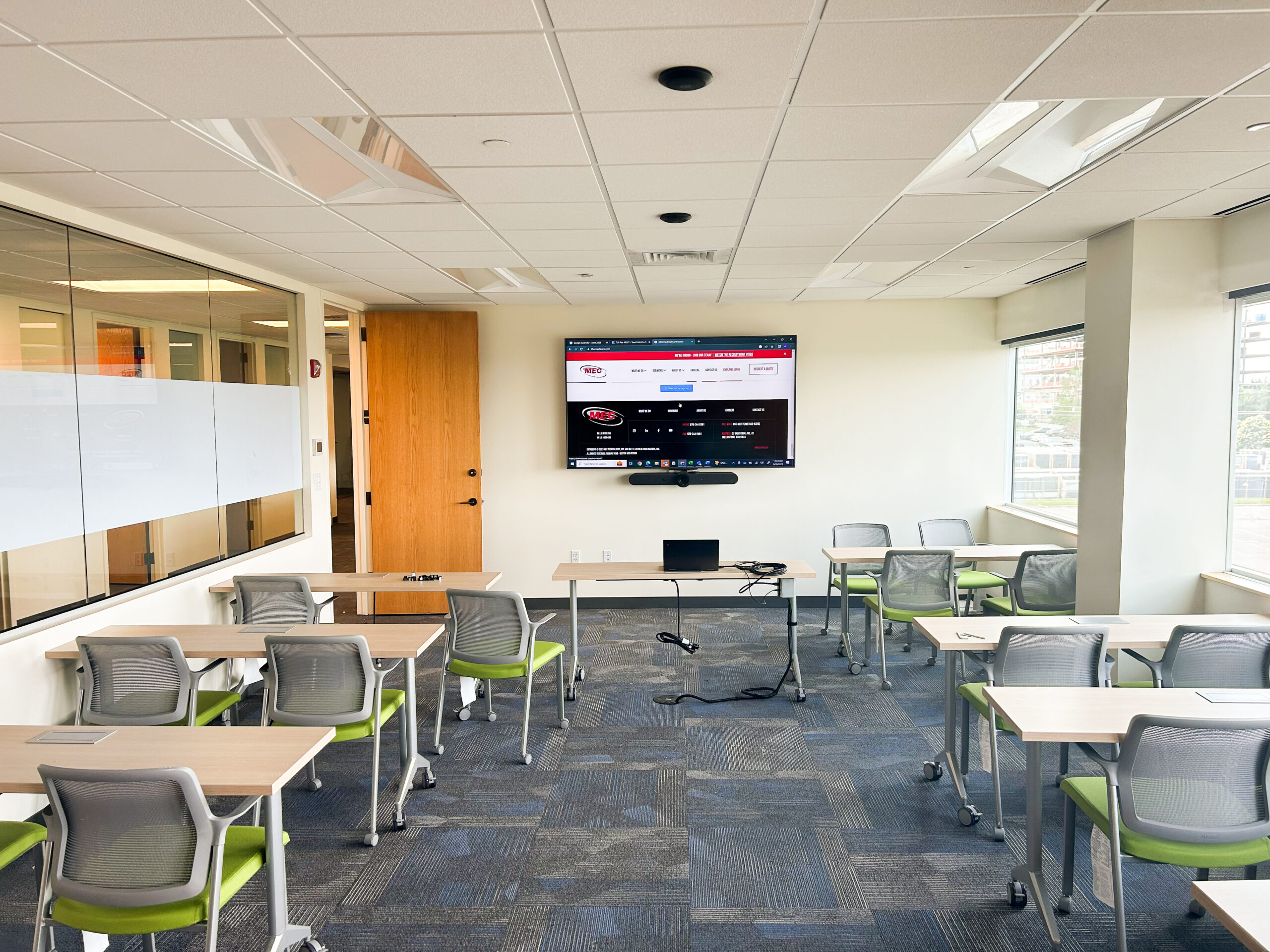 Audio Visual job in training room completed by MEC Technologies